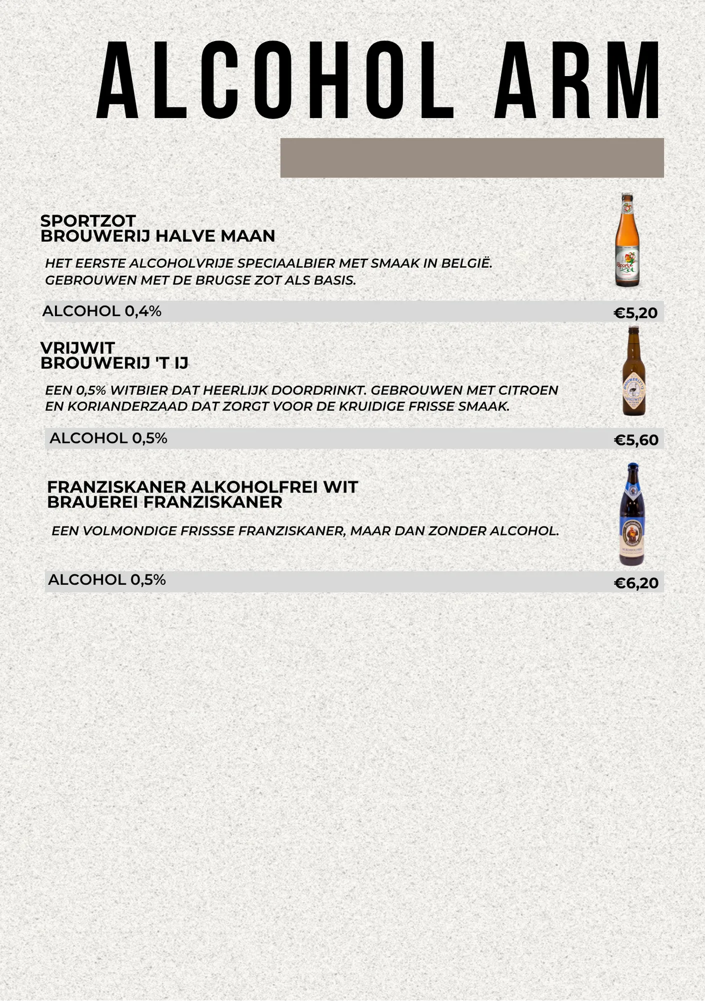 Alcoholarm bier